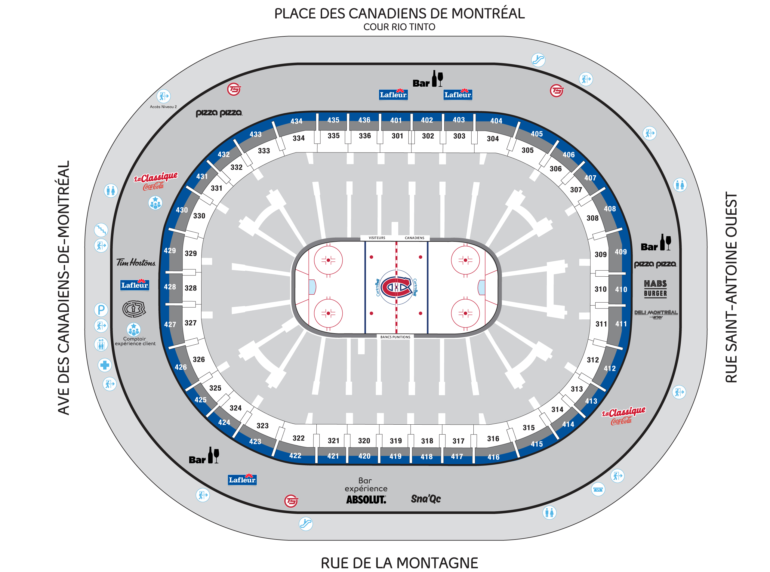 Bell Centre Venue maps